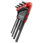 Facom set of hexagon keys in a red and black wallet, ideal for precision mechanical work and tool storage.