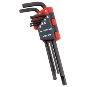 Facom set of 6 keys for 6-point safety screws, compact and versatile tool for secure fastening tasks.