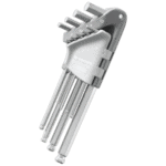 Set of five precision screwdrivers with numbered handles for industrial and food industry use, displayed against a black background.