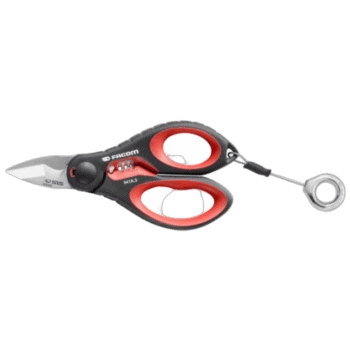 Facom heavy-duty scissors SLS 841A.3SLS with ergonomic handles and safety features for industrial use.