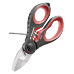 Facom heavy duty scissors 841a.3pb with ergonomic red and black handles for precise cutting tasks.