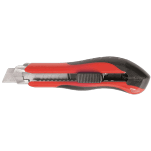 Facom snap-off knife with red and black handle and replaceable blade for precise cutting tasks.