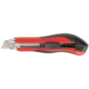 Facom snap-off knife with red and black handle and replaceable blade for precise cutting tasks.