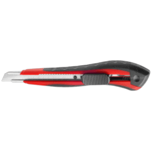 Facom snap-off knife with 9mm blade, black and red handle, and adjustable blade length for precise cutting tasks.