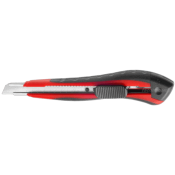 Facom snap-off knife with 9mm blade, black and red handle, and adjustable blade length for precise cutting tasks.