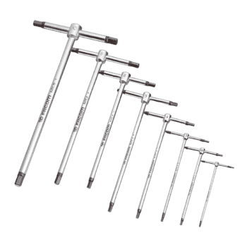Set of 8 Facom T-handle hex keys in various sizes for precise screw driving tasks.