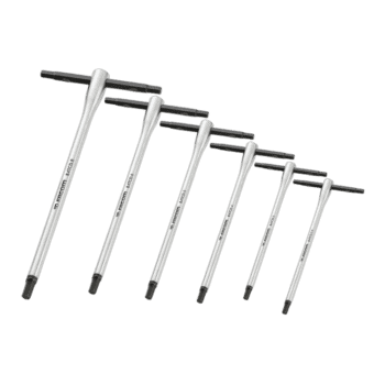 Set of six Facom fast hex T-handle wrenches in various sizes for precise mechanical work.