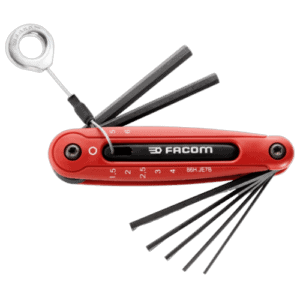 Facom 86H.JESLS hexagon keys on sleeve with adjustable handle for precise tightening and loosening.