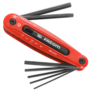 Facom 86H hexagon keys on sleeve, compact tool for precise fastening, ideal for mechanics and DIY enthusiasts.