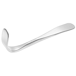 Facom angled, flat short double spoon 876A tool for precise mechanical work, made of durable metal with ergonomic design.