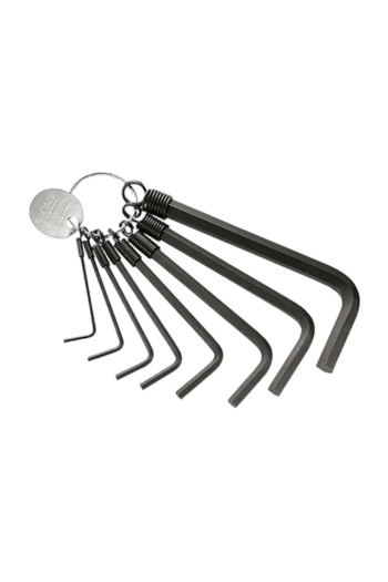 Set of Facom 87H short hexagon key ringsets with various sizes for precise mechanical work.