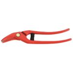 Facom 883 scroll shears with red handles and adjustable dial for precise cutting.