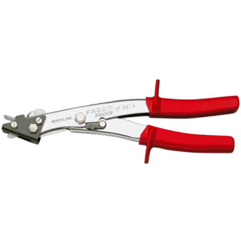 Facom Nibblers 887A cutting tool with red handles for precise sheet metal cutting.
