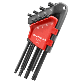 Facom 89.JP set of Torx keys in a compact wallet, ideal for precise mechanical work and tool organisation.