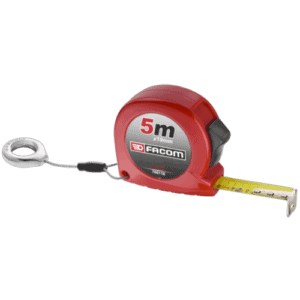 Facom 893.SLS ABS body tape measure with 5m length and yellow tape, ideal for professional and DIY use.