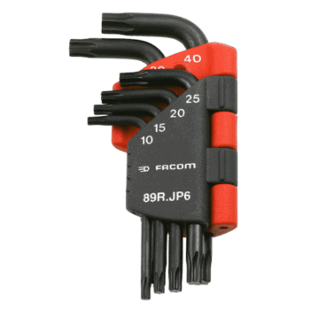 Facom 89R.JP6 set of Torx keys in a compact wallet, ideal for precision work and automotive repairs.