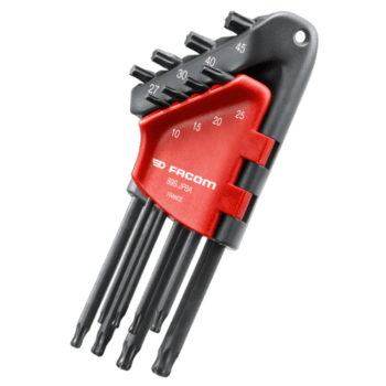 Facom 89.JP set of Torx keys in wallet, ideal for precision mechanical work and automotive repairs.