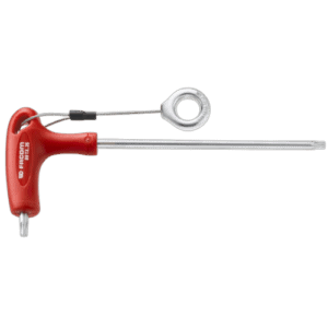 Facom 89TX.SLS Torx spinner with red handle and long metal shaft for precise torque application.