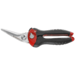 Facom multi-purpose shears with clear blade, ergonomic handle, and safety lock for versatile cutting tasks.