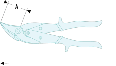 Detailed technical drawing of a pair of wire cutters with measurements and specifications for professional use.