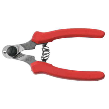 Facom 'Compact' Steel Cable Cutters with red handles for precise cutting of electrical cables.