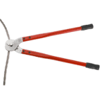 Facom steel cable cutters 996A.12 with red handles and black grips, designed for cutting thick cables and wires.