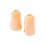 Close-up of beige earplugs used for noise reduction at Grand Prix Racewear.