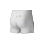 White Grand Prix Racewear boxer shorts designed for motorsport safety and comfort, featuring a snug fit and high-quality fabric.