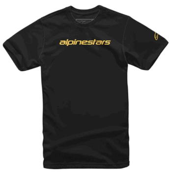 ALP1212-72020 Alpinestars Linear Wordmark T-Shirt - Black / Peach
