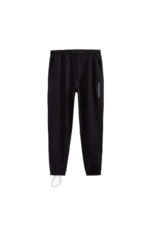 Black Grand Prix Racewear sweatpants with logo, designed for motorsport enthusiasts and racers.