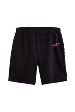 Black Grand Prix Racewear shorts with pink logo, ideal for motorsport enthusiasts and racers.