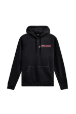 Black Grand Prix Racewear hoodie with logo, ideal for motorsport enthusiasts and racers.