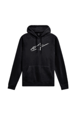 Black Grand Prix Racewear hoodie with white logo, ideal for motorsport enthusiasts and racing fans.