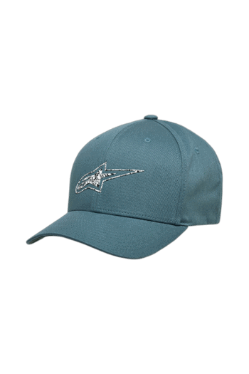 Teal Grand Prix Racewear cap with Alpinestars logo, designed for motorsport enthusiasts and racers.