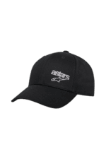 Black Asars racing cap with white logo, ideal for motorsport enthusiasts and racewear fans.