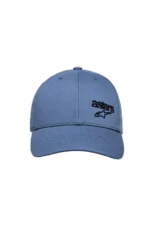 Blue Grand Prix Racewear cap with black logo, designed for motorsport enthusiasts and racers.