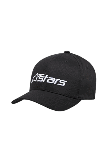 Black Grand Prix Racewear cap with white 'Stars' logo, designed for motorsport enthusiasts and racers.