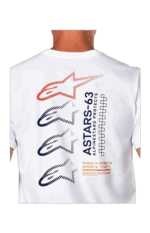Grand Prix Racewear T-shirt featuring multiple stylised racing helmet graphics and technical details, ideal for motorsport enthusiasts and racers.