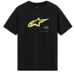 Black Alpinestars Electrica CSF short sleeve T-shirt with colourful logo and branding details.