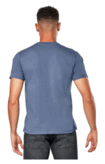 Men's blue casual T-shirt from Grand Prix Racewear, front view, showcasing comfortable fit and quality fabric.