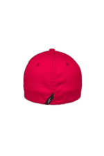 Red Grand Prix Racewear cap with black logo and adjustable strap, ideal for motorsport enthusiasts and racers.