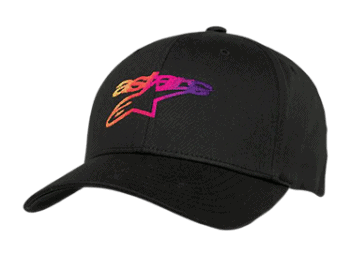 Black Grand Prix Racewear cap with colourful logo, ideal for motorsport enthusiasts and racing fans.