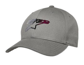 Grey Grand Prix Racewear baseball cap with embroidered logo, ideal for motorsport fans and racing enthusiasts.