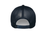 Back view of a navy blue Grand Prix Racewear cap with mesh back and adjustable strap.