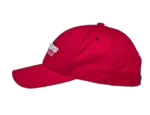 Red Grand Prix Racewear cap with logo, ideal for motorsport enthusiasts and racing events.