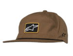 Brown Grand Prix Racewear cap with Alpinestars logo and star detail, ideal for motorsport enthusiasts and racers.