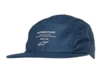 Alpinestars racing cap in navy blue with white logo and text, designed for motorsport enthusiasts and racewear fans.