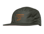 Alpinestars racing cap in dark grey with orange logo and text, designed for motorsport enthusiasts.