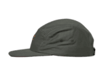 Dark grey racing cap with ventilation eyelets, designed for motorsport enthusiasts and racewear fans.