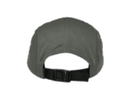 Back view of a grey Grand Prix Racewear cap with adjustable strap for racing enthusiasts.